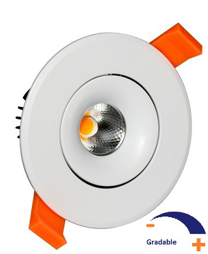 750 lumens, 9 WATT, Blanc chaud 3 000 K, Gradable