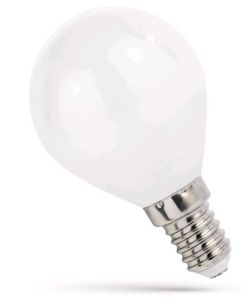 569188 E14 Sphérique dépolie, LED 6 WATT = 60 WATT, 750 lumens, blanc chaud 2 700 K