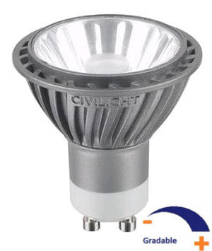 345 lumens, 7 WATT, Blanc chaud 2 700 K, Gradable