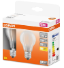 132832 Boite de 2 Lampes E27 Filament LED dépolie, 7 WATT = 60 WATT, 806 lumens, blanc chaud 2 700 K