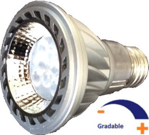 550 lumens, 10 WATT, Blanc chaud 2 700 K, Gradable