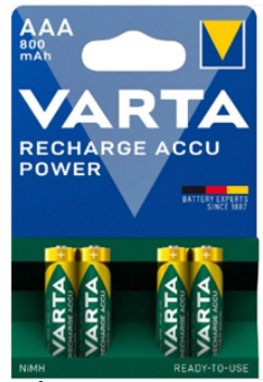 636372 VARTA ACCU AAA/R03 x 4 - 800 mAh pré-chargés