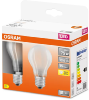 289635 Boite de 2 Lampes E27 Filament LED dépolie, 8 WATT = 75 WATT, 1055 lumens, blanc chaud 2700 K