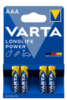 559749 Pack de 4 piles alcaline VARTA LONGLIFE POWER AAA LR03 1,5V