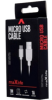 758095 Câble USB micro USB, 1A, 1 mètre, blanc, MAXLIFE