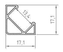 Profilé en aluminium pour utilisation en angle pour rouleau LED