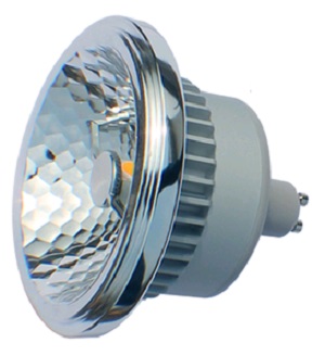 1 100 lumens, 15W, 230V AC, Blanc chaud <br>2 700 K